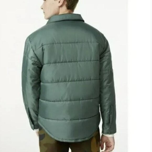 NEW | Free Assembly Green Puffer Shirt Jacket Ripstop Boys Size M / 8 - Picture 2 of 7